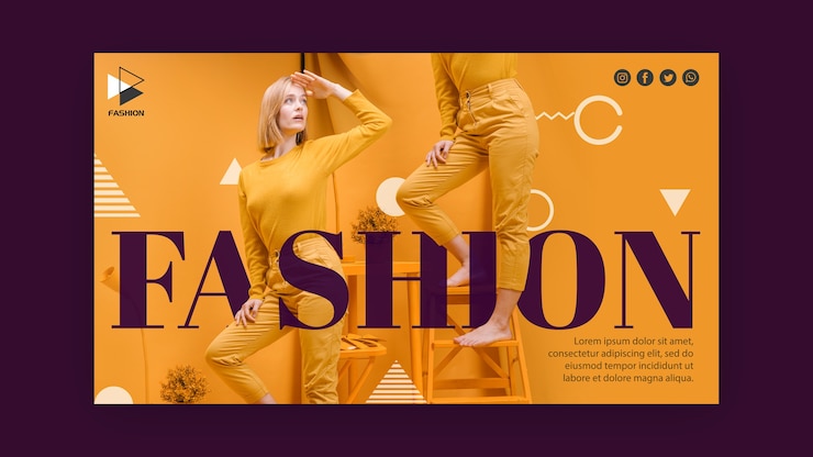 PSD modelo de banner de roupas da moda