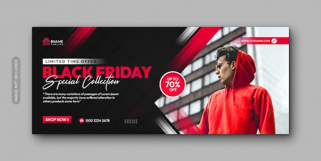 Modelo de banner de super venda Black Friday