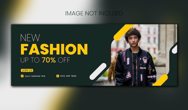 Modelo de banner de venda de moda em redes sociais