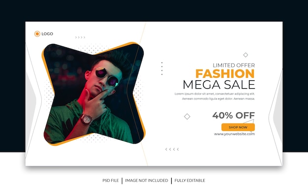 Modelo de banner do Instagram para mega venda de mídia social