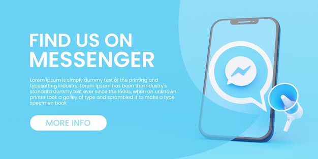 Modelo de banner do messenger