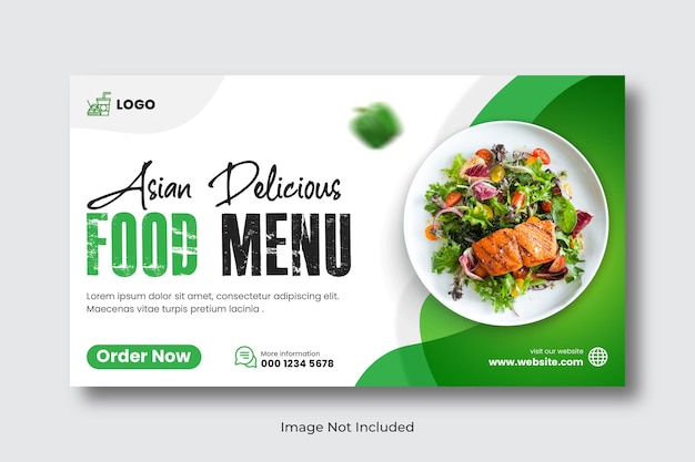 Modelo de Banner do restaurante comida menu web