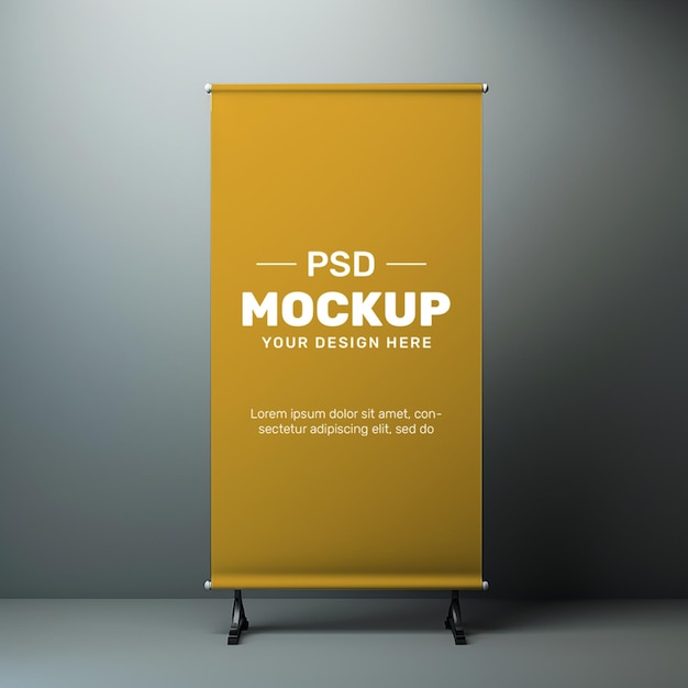 Modelo de banner em pé do PSD