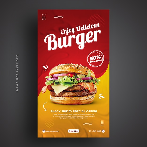 Modelo de banner especial de mídia social da Black Friday