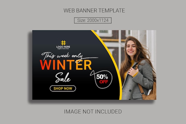 Modelo de banner para venda de inverno