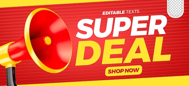 Modelo de banner promocional para ofertas