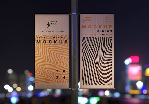 Modelo de banner têxtil para exteriores