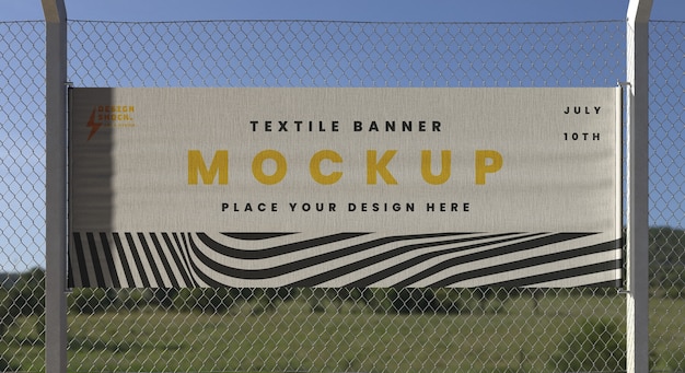 Modelo de banner têxtil para exteriores