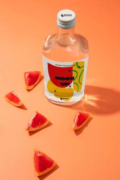 Modelo de bebida com frutas