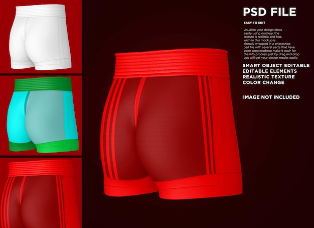 PSD modelo de boxeador de calças