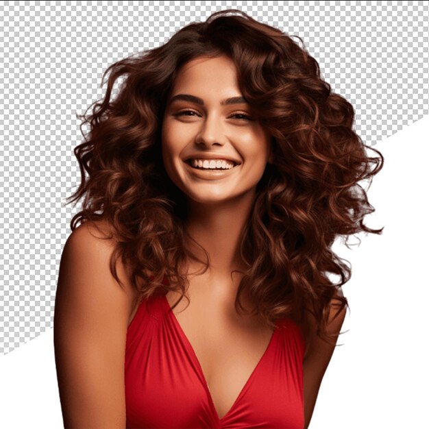 PSD modelo de cabelo reto psd em fundo transparente