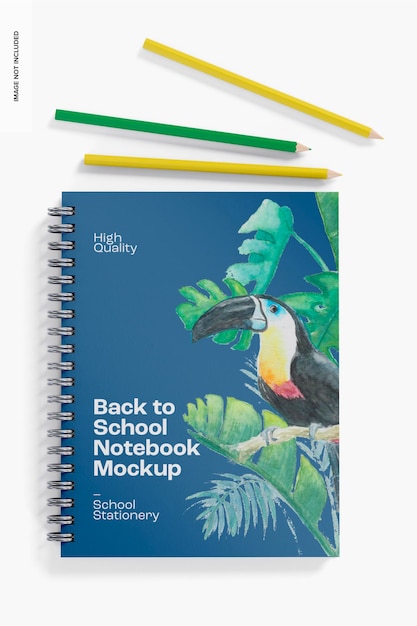 Modelo de caderno de volta à escola