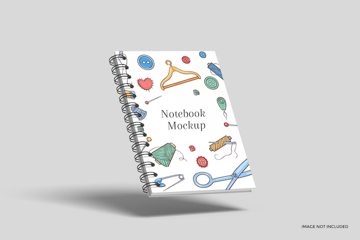 PSD modelo de caderno em espiral a5