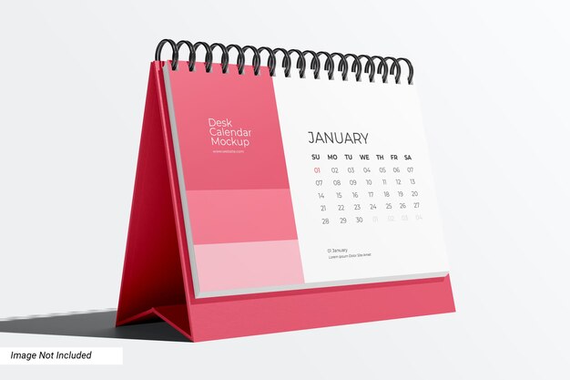 Modelo de calendário de mesa paisagística