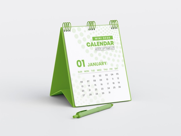 PSD modelo de calendário de mesa