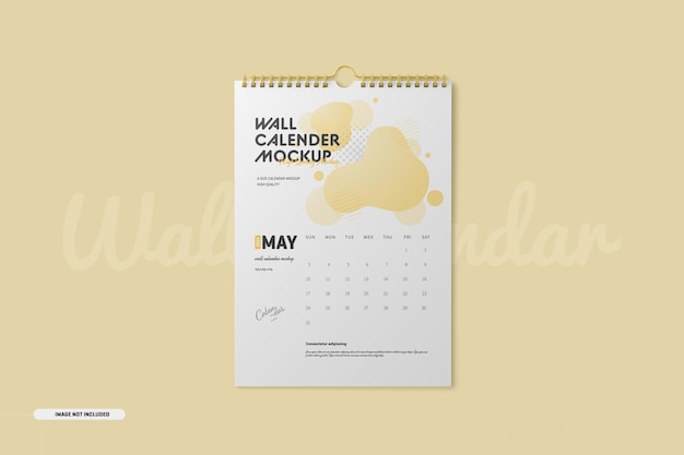 Modelo de calendário de parede em espiral