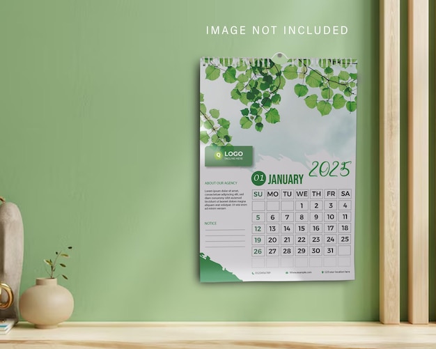 Modelo de calendário de parede