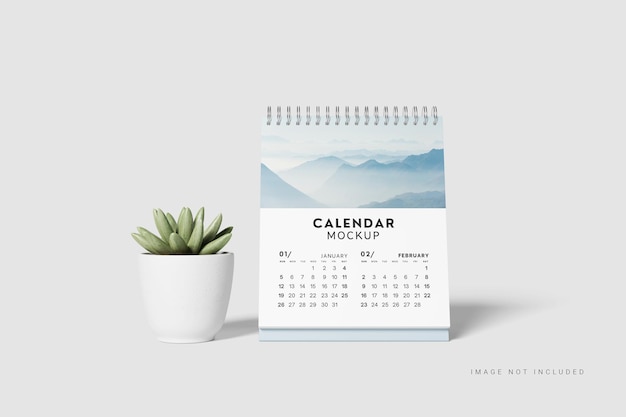 Modelo de calendário de secretária