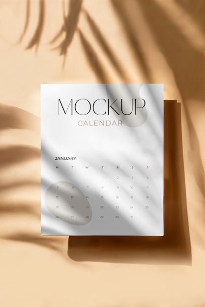 Modelo de calendário em estúdio