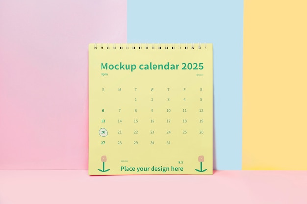 Modelo de calendário minimalista