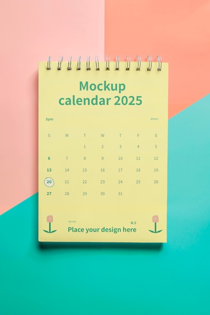 Modelo de calendário minimalista