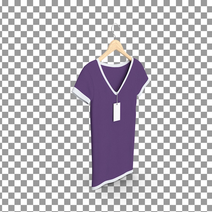 PSD modelo de camisa 3d psd em fundo isolado e transparente