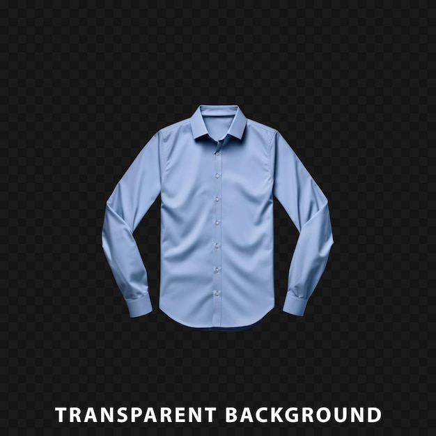 PSD modelo de camisa de mangas longas marinha isolado em fundo transparente