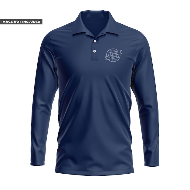 Modelo de camisa polo de mangas longas