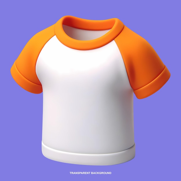 PSD modelo de camiseta 3d isolado em branco