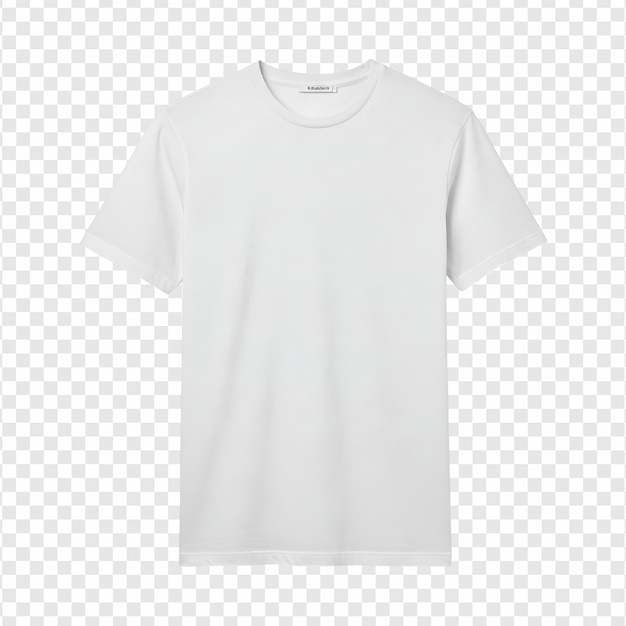 Modelo de camiseta branca com pescoço de tripulação