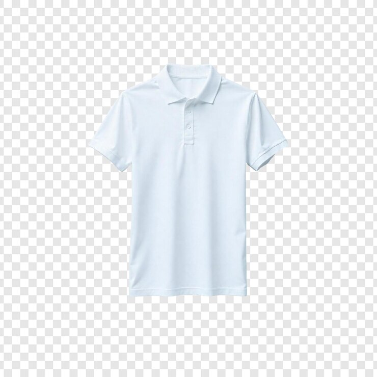 PSD modelo de camiseta branca em fundo transparente projeto de maquete para apresentação de impressão e embalagem