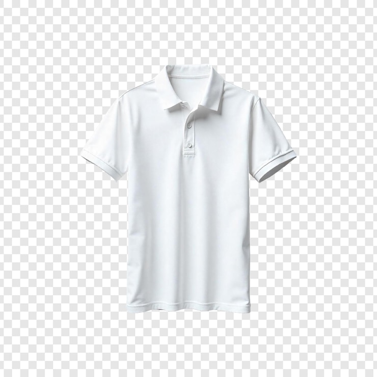 PSD modelo de camiseta branca em fundo transparente projeto de maquete para apresentação de impressão e embalagem