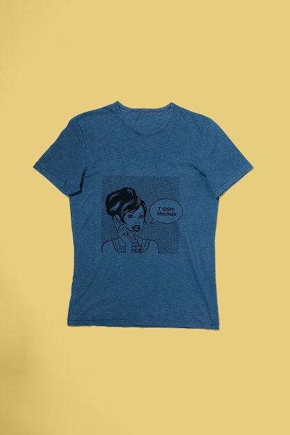 Modelo de camiseta com efeito de pointillismo