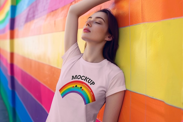 Modelo de camiseta do Dia do Orgulho