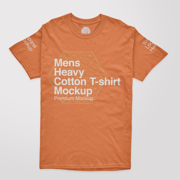 Modelo de camiseta masculina de algodão pesado