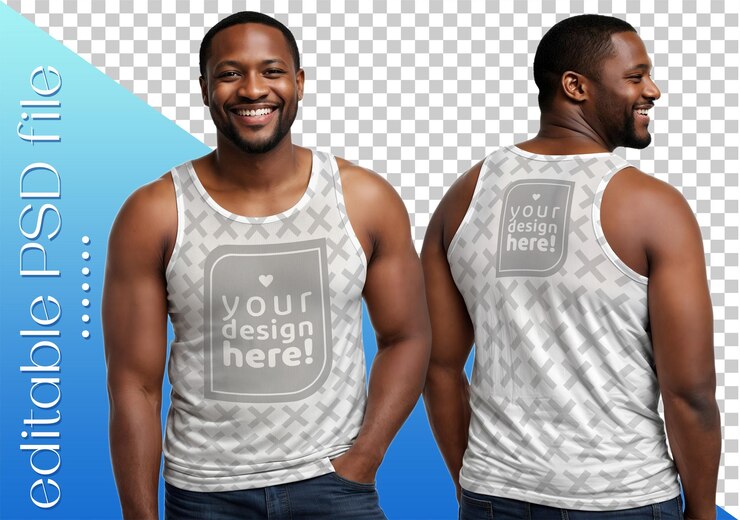 PSD modelo de camiseta masculina