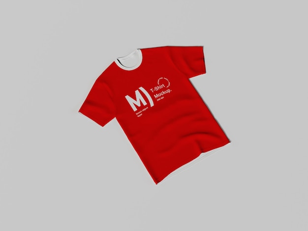 Modelo de camiseta vermelha