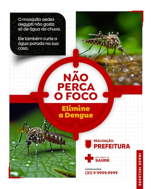 PSD modelo de campanha nas redes sociais para eliminar a dengue