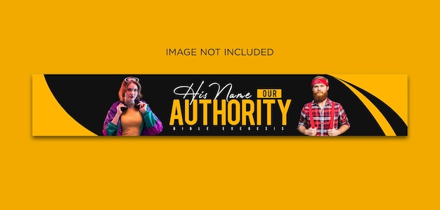 Modelo de capa de banner profissional do YouTube
