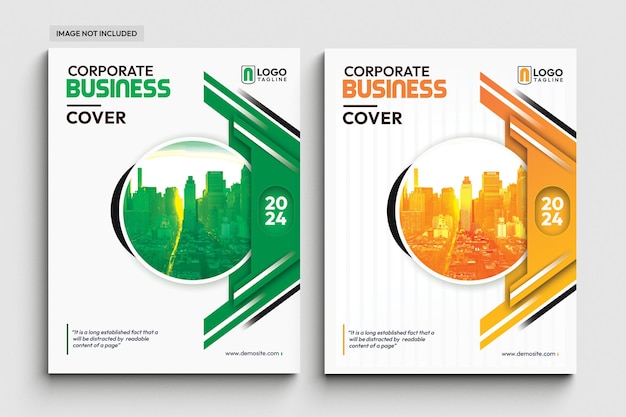 Modelo de capa de livro de negócios corporativos modernos