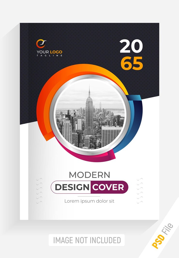 PSD modelo de capa de livro moderno corporativo mínimo psd