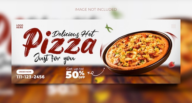 Modelo de capa de mídia social de menu de comida e restaurante PSD Premium