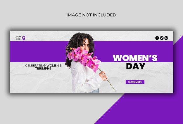 modelo de capa de mídia social do Dia Mundial da Mulher