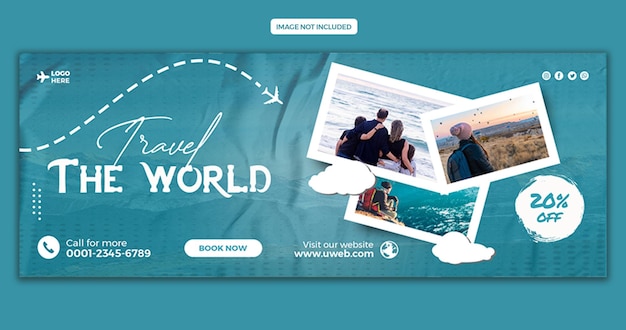 Modelo de capa do Facebook da Agência de Viagens
