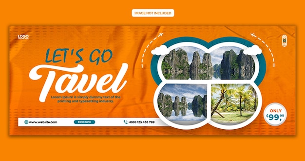 Modelo de capa do Facebook da Agência de Viagens