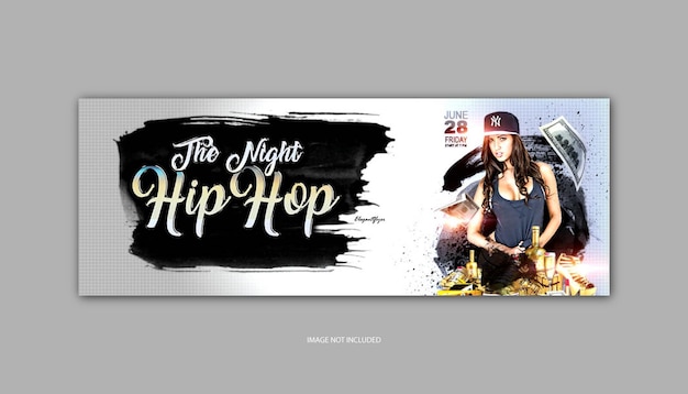 Modelo de capa do facebook de hip hop noturno