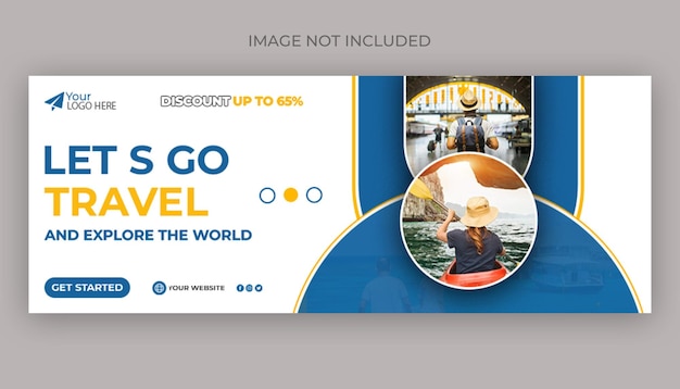 Modelo de capa do Facebook de viagens e turismo