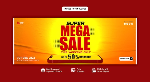 modelo de capa do facebook super oferta e mega venda