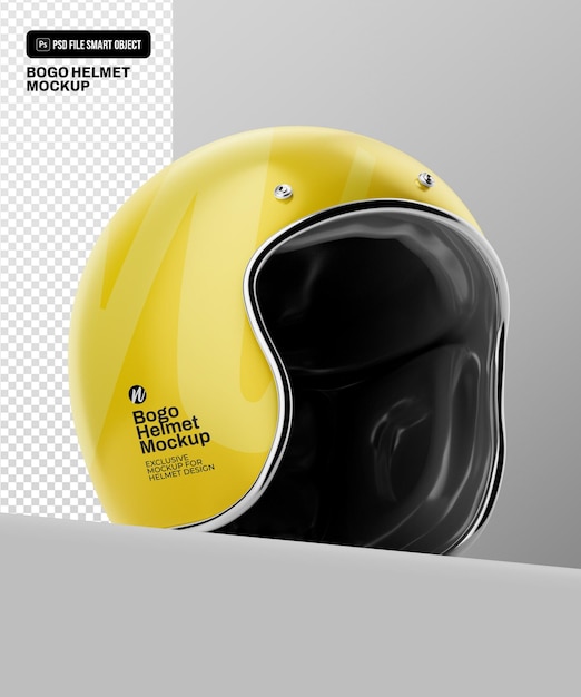 Modelo de capacete de motor premium de vista lateral