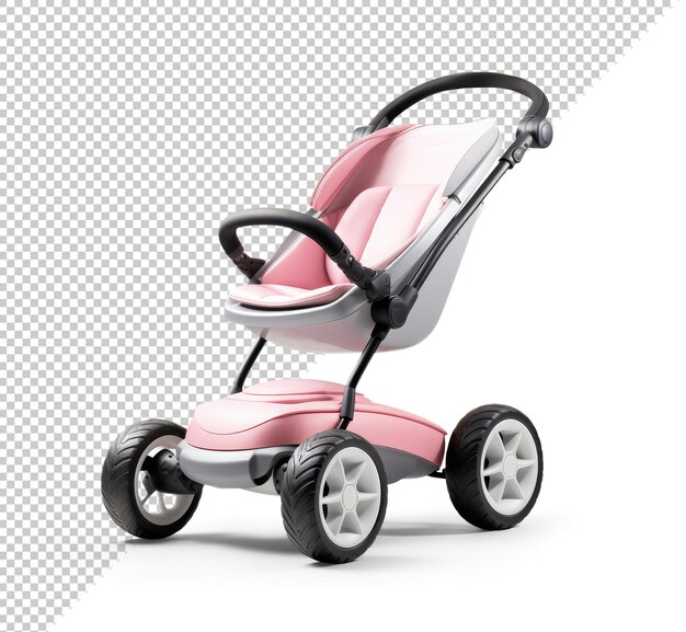 PSD modelo de carrinho de bebê rosa vazio